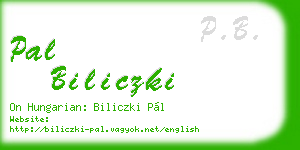 pal biliczki business card